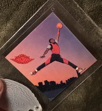 1985 Nike Jordan 1 Jumpman Hang Tag Sticker Clothing Tag 3/85 ~ $1,500 firm VG+ picture