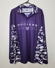 AFL Fremantle Dockers Fishing Polo Jersey Shirt Size M BNWT 2022 picture