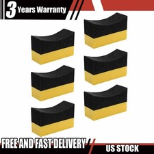 6X Gloss Shine Polishing Foam Sponge Tire Contour Dressing Applicator Pads NEW picture