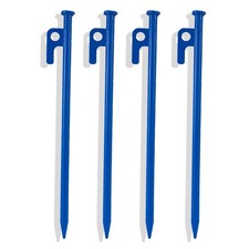 4Pcs HeavyDuty Forged Steel Tent Stakes – 12in & 16in Camping Ground Anchors ... picture