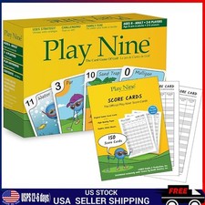 PLAY NINE 9 THE CARD GAME OF GOLF 2-6 PLAYERS FAMILY FUN BRAND NEW SEALED USA picture