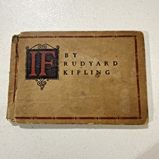 IF By Rudyard Kipling Poem Book Doubleday Page & Co Copyright 1910 Antique picture