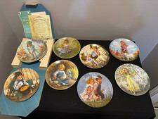 Complete Set of 8 Vintage Reco Mother Goose Nursery Rhyme Collector Plates picture