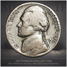 U.S. World War II 1943-S Jefferson Nickel – Large Wartime Mint Mark – 35% Silver picture