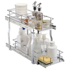 2-Tier Wire Pull Out Cabinet Under Sink Organizer 8.5