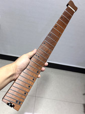 Low price Headless Tilted 24fret roasted flame maple electric guitar neck T shap picture