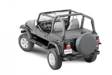 MasterTop Tonneau/Cargo Cover For 1992-1995 Jeep Wrangler YJ Black Diamond picture