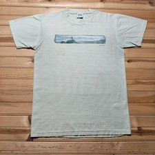 Vintage 90s Alaska Mountain Hiking Nature Single Stitch Graphic T-Shirt - Medium picture