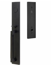 EMTEK 4209HLORHUS19 Dummy Hercules Knurled Helios Lever Set Flat Black picture