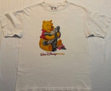 Vintage 90s Walt Disney Winnie The Pooh Hugging EEYORE Graphic TShirt Kids Sz XL picture