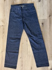 Levis Lvc 1955 501s Made In USA Cone Mills RAW Unwashed Blue Indigo Denim 33x34 picture