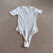 Skims Bone Summer Mesh T-Shirt Bodysuit, Size Large NWT picture