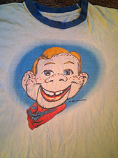 Vintage 1960's NBC Enterprises Howdy Doody  White/Blue Ringer Graphic  Tee picture