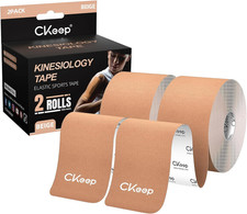 Ckeep Kinesiology Tape, Uncut 2 Rolls, Original Cotton Elastic Premium Athletic picture