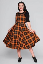 NWT Collectif Eloise Pumpkin Swing Dress UK 10 US 6 SOLD OUT Halloween Pinafore picture