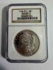 1878 8TF Morgan Silver Dollar NGC MS62 8 Tail Feathers Old Holder picture