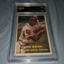 1957 Topps Hank Aaron #20 GMA Authentic  picture