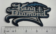 King Diamond Blue Logo Black Border Woven Patch picture