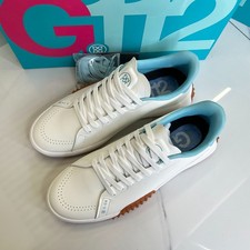 G/FORE G.112 Men's Golf Shoes PU Leather Sneakers New -SNOW/BAJA Size US10-12 picture