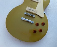 6 Strings Electric Guitar Glossy Gold Top P90 Pickups Solid Body Guitarra picture