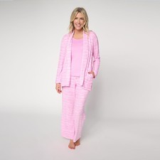 Muk Luks Sweater Knit & Cloud Knit Lounge Set Pink L New picture