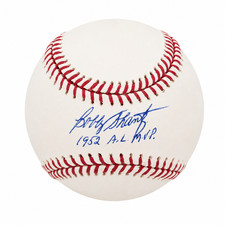 Bobby Shantz Signed Rawlings (Selig) MLB Baseball w/1952 AL MVP - (SCHWARTZ COA) picture