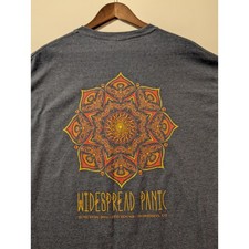 Gildan Widespread Panic Shirt Mens XL Gray Excellent 2014 Red Rocks Concert Tee picture