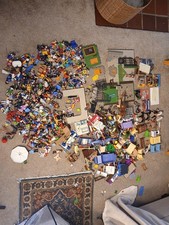 HUGE Vintage Playmobil Lot 13 lbs Western Sheriff 3786 Fire 3879 Figures Parts picture