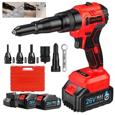 2-in 1 Electric Rivet Nut Gun Portable Pop Blind Rivets Handheld Riveting Tool picture