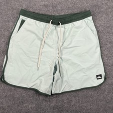 NWT Quiksilver Volley Lined Swim Shorts Men L Green Board Shorts New picture