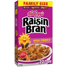 Kellogg's Raisin Bran Original Breakfast Cereal High Fiber (Family Size 22.1 oz) picture