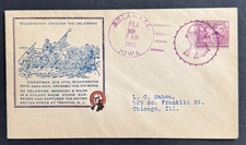 AtoZ. 1935 Delaware Iowa George Washington Fancy Cancel picture