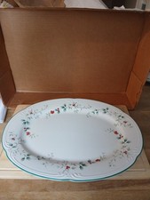 Pfaltzgraff Winterberry Oval Serving Platter Scalloped Edge 14 1/2 X 10 3/4” picture