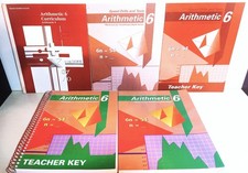 Lot of 5 Arithmetic 6; Beka Books (1991, PB, very nice and excellent copies) picture