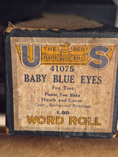 Fox Trot US Word Piano Roll 41075 Baby Blue Eyes Piano Player Roll picture