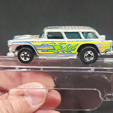 Hot Wheels 1969 Alive '55 Chevrolet Silver Flame Diecast Car 1:64 Vintage picture