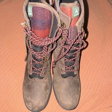 Kamik Men's Waterproof Leather Boots Lace-Up Brown/Red US 11 picture