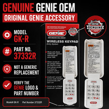 Genuine Genie GK-R Wireless Keypad Intellicode Garage Door Opener OEM 37332R picture