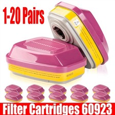 1-20 Pairs For 60923 Organic Gas Replacement Respirator Cartridge/Filter New picture