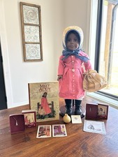 Vintage Pleasant Company Addy Walker 18” Doll Original Outfit Accessories Book picture