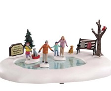 Lemax Family Skating Animated Skating Pond -Holiday Village/Train Accent picture