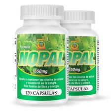 Capsulas de Nopal. Set de 2 frascos con 120 capsulas cada uno. Control de Azucar picture
