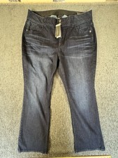 Lane Bryant Venezia High Rise Bootcut Jeans 18s Dark Wash Tummy Tech NWT picture