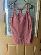 Lululemon Ebb to Street Tank II Size 12 Copper Coil Ribbed Built In Bra Yoga picture