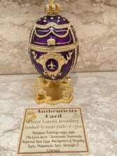 Designer Fabergé egg jewelry box Faberge egg 24k Gold Fabergé Anniversary gift picture