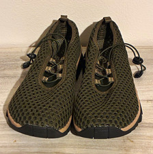 Men's or women’s Olive Green/Black Mesh Low Top Athletic Sneakers picture