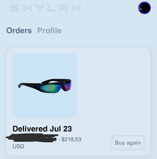 Justin Bieber SKYLRK Glicky Gloss Sunglasses Worn Once great condition fast ship picture
