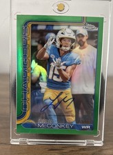 2025 Topps Chrome - Autographs Ladd McConkey #BA-LM Green Refractor #2 /99 (AU) picture
