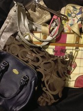 Coach Handbag Lot Women 7pc Bundle Vintage Y2K As-Is Hobos Tattersall picture