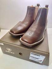 Ariat Chelsea Boot Mens Royal Brown Booker Ultra Square Toe Western Wide EE New picture